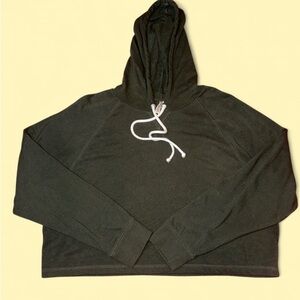 Women’s L H&M Dark Olive Cropped Hoodie Sweatshirt